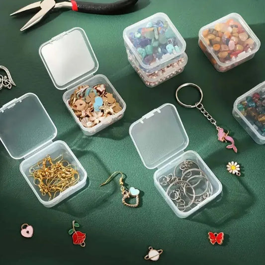 Durable 45-Compartment Clear Plastic Organizer Box