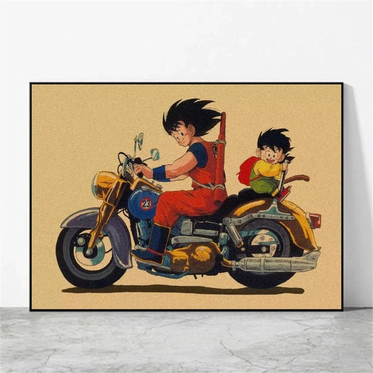 Dragon Ball Anime Poster - Son Goku, Gohan, Vegeta