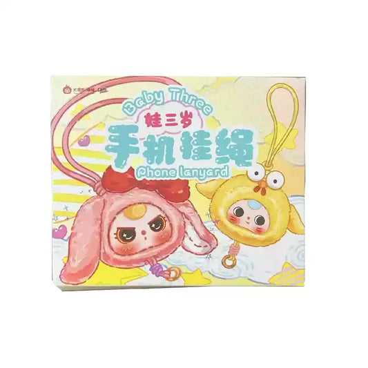 100% Genuine Baby Three Mobile Phone Lanyard Series Plush Blind Box