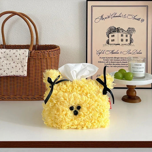 Kawaii Plush Dog Napkin Box
