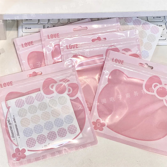 10pcs Kawaii Pink Ziplock Bags - Transparent PE Sealed Packaging