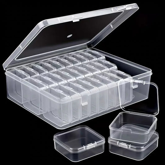Transparent Plastic Jewelry Box with Buckle Closure