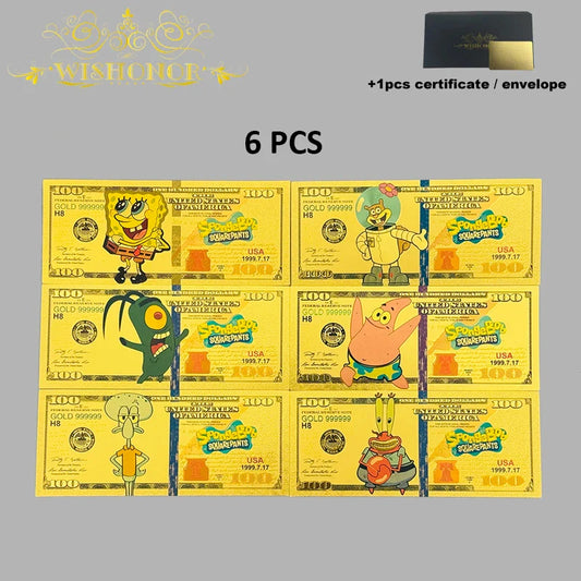 2025 Anime Banknote Collection - Japan & America in 24K Gold