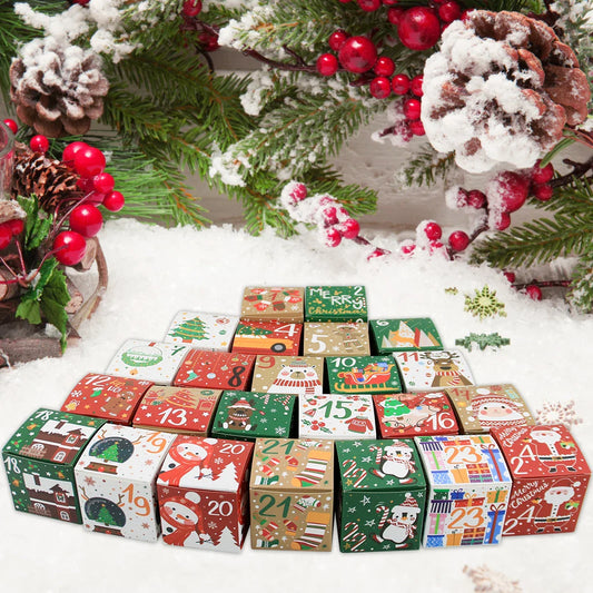 24 Festive Number Boxes - Christmas Advent Calendar