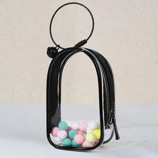 Transparent Mini Plush Doll Labubu Storage Box