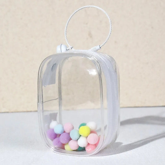 Transparent Mini Plush Doll Labubu Storage Box